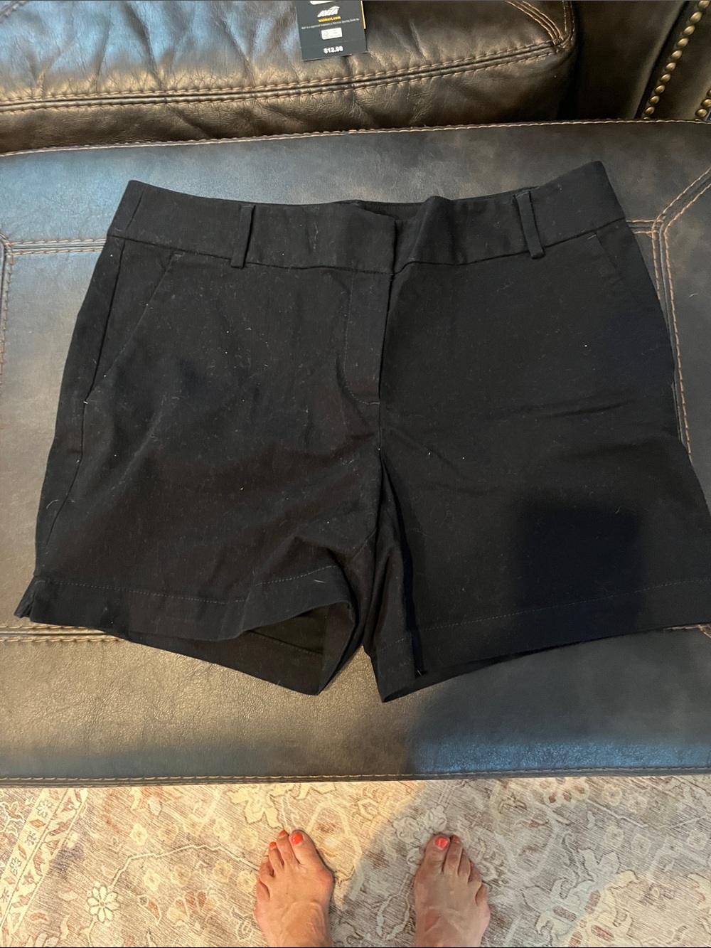 LOFT Black Tailored Bermuda Shorts